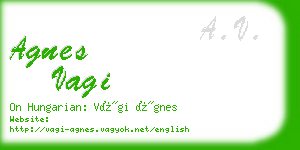 agnes vagi business card